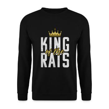 Rattenbesitzer Geschenk Ratten Liebhaber - Unisex Pullover - Schwarz - Vorne - Alina (178cm) & Michal (187cm)