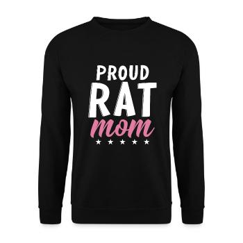 Rattenbesitzer Geschenk Ratten Liebhaber - Unisex Pullover - Schwarz - Vorne - Alina (178cm) & Michal (187cm)