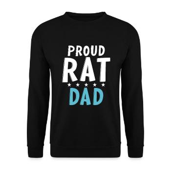 Rattenbesitzer Geschenk Rattenliebhaber - Unisex Pullover - Schwarz - Vorne - Alina (178cm) & Michal (187cm)