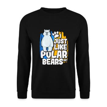 Eisbär - Unisex Pullover - Schwarz - Vorne - Alina (178cm) & Michal (187cm)