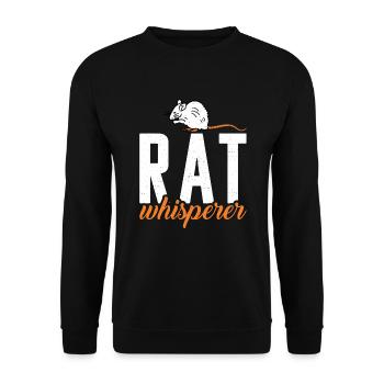 Rattenbesitzer Geschenk Ratten Liebhaber - Unisex Pullover - Schwarz - Vorne - Alina (178cm) & Michal (187cm)
