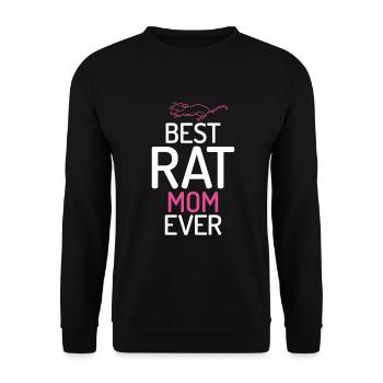 Rattenbesitzer Geschenk Ratten Liebhaber - Unisex Pullover - Schwarz - Vorne - Alina (178cm) & Michal (187cm)