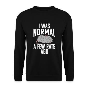 Rattenbesitzer Geschenk Ratten Liebhaber - Unisex Pullover - Schwarz - Vorne - Alina (178cm) & Michal (187cm)