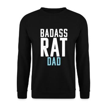 Rattenbesitzer Geschenk Ratten Liebhaber - Unisex Pullover - Schwarz - Vorne - Alina (178cm) & Michal (187cm)