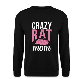 Rattenbesitzer Geschenk Ratten Liebhaber - Unisex Pullover - Schwarz - Vorne - Alina (178cm) & Michal (187cm)