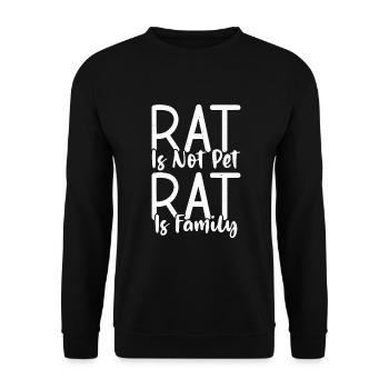 Rattenbesitzer Geschenk Ratten Liebhaber - Unisex Pullover - Schwarz - Vorne - Alina (178cm) & Michal (187cm)