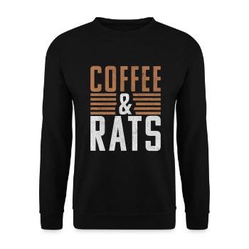 Rattenbesitzer Geschenk Ratten Liebhaber - Unisex Pullover - Schwarz - Vorne - Alina (178cm) & Michal (187cm)