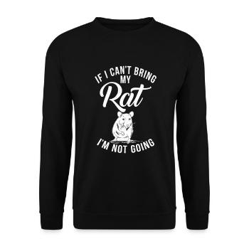 Rattenbesitzer Geschenk Ratten Liebhaber - Unisex Pullover - Schwarz - Vorne - Alina (178cm) & Michal (187cm)