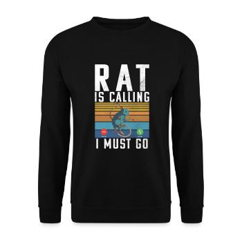 Rattenbesitzer Geschenk Ratten Liebhaber - Unisex Pullover - Schwarz - Vorne - Alina (178cm) & Michal (187cm)