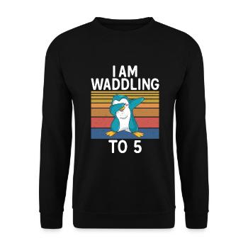 Penguin Lover Penguin Gifts - Unisex Sweatshirt - black - Front - Alina (178cm) & Michal (187cm)