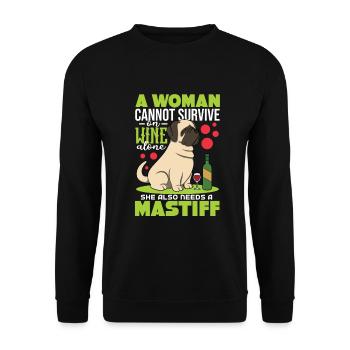 Mastiff - Unisex Pullover - Schwarz - Vorne - Alina (178cm) & Michal (187cm)