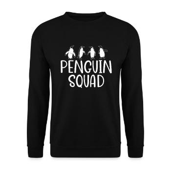 Pinguinliebhaber Pinguin Geschenke - Unisex Pullover - Schwarz - Vorne - Alina (178cm) & Michal (187cm)