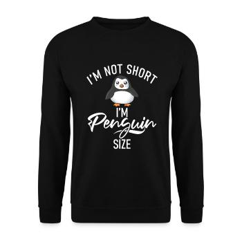Penguin Lover Penguin Gifts - Unisex Sweatshirt - black - Front - Alina (178cm) & Michal (187cm)