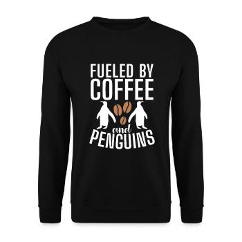 Penguin Lover Penguin Gifts - Unisex Sweatshirt - black - Front - Alina (178cm) & Michal (187cm)
