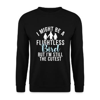 Penguin Lover Penguin Gifts - Unisex Sweatshirt - black - Front - Alina (178cm) & Michal (187cm)