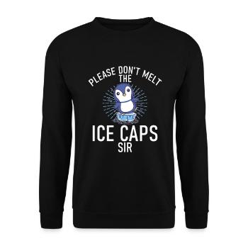 Penguin Lover Penguin Gifts - Unisex Sweatshirt - black - Front - Alina (178cm) & Michal (187cm)