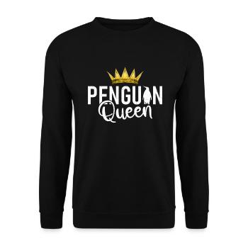 Penguin Lover Penguin Gifts - Unisex Sweatshirt - black - Front - Alina (178cm) & Michal (187cm)