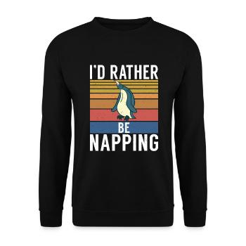 Penguin Lover Penguin Gifts - Unisex Sweatshirt - black - Front - Alina (178cm) & Michal (187cm)