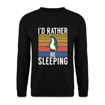 Penguin Lover Penguin Gifts - Unisex Sweatshirt - black - Front - Alina (178cm) & Michal (187cm)