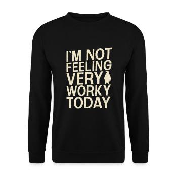 Pinguinliebhaber Pinguin Geschenke - Unisex Pullover - Schwarz - Vorne - Alina (178cm) & Michal (187cm)