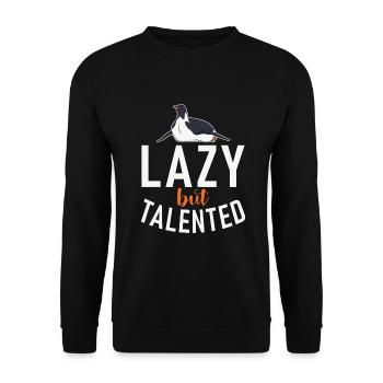 Penguin Lover Penguin Gifts - Unisex Sweatshirt - black - Front - Alina (178cm) & Michal (187cm)