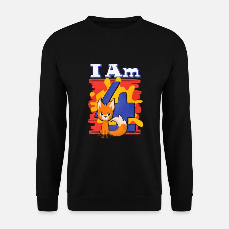 Ich Bin 4 Fuchs - Unisex Pullover - Schwarz
