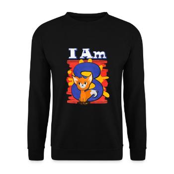 Ich Bin 8 Fuchs - Unisex Pullover - Schwarz - Vorne - Alina (178cm) & Michal (187cm)