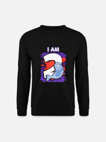 Ich Bin 2 Robbe - Unisex Pullover - Schwarz