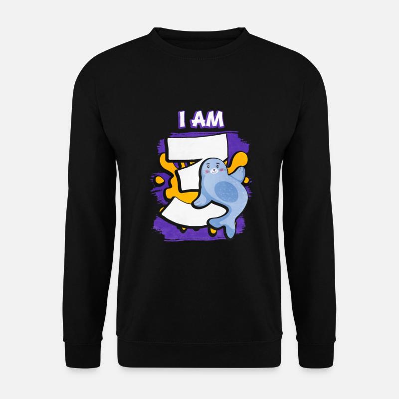 Ich Bin 3 Robbe - Unisex Pullover - Schwarz