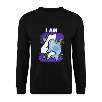 Ich Bin 4 Robbe - Unisex Pullover - Schwarz - Vorne - Alina (178cm) & Michal (187cm)