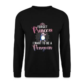 Pinguin Liebhaber Pinguin Geschenke - Unisex Pullover - Schwarz - Vorne - Alina (178cm) & Michal (187cm)