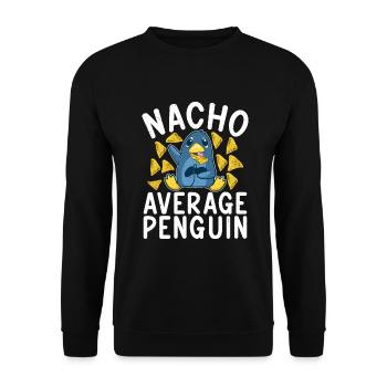 Penguin Lover Penguin Gifts - Unisex Sweatshirt - black - Front - Alina (178cm) & Michal (187cm)