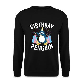 Penguin Lover Penguin Gifts - Unisex Sweatshirt - black - Front - Alina (178cm) & Michal (187cm)