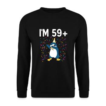 Pinguinliebhaber Pinguin Geschenke - Unisex Pullover - Schwarz - Vorne - Alina (178cm) & Michal (187cm)