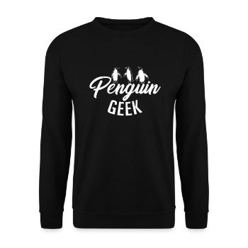 Penguin Lover Penguin Gifts - Unisex Sweatshirt - black - Front - Alina (178cm) & Michal (187cm)