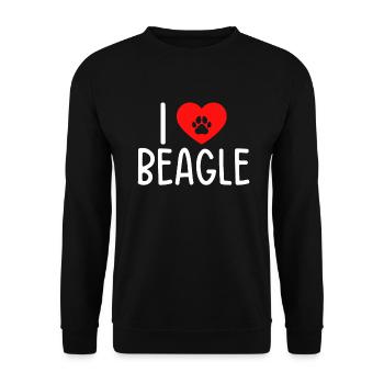 Beagle Geschenk Beagle Besitzer - Unisex Pullover - Schwarz - Vorne - Alina (178cm) & Michal (187cm)