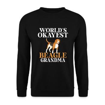 Beagle Gift Beagle Owner - Unisex Sweatshirt - black - Front - Alina (178cm) & Michal (187cm)
