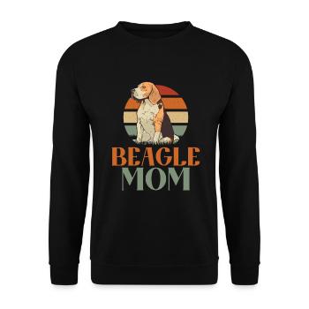 Beagle Gift Beagle Owner - Unisex Sweatshirt - black - Front - Alina (178cm) & Michal (187cm)