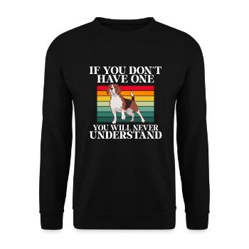 Beagle Geschenk Beagle Besitzer - Unisex Pullover - Schwarz - Vorne - Alina (178cm) & Michal (187cm)