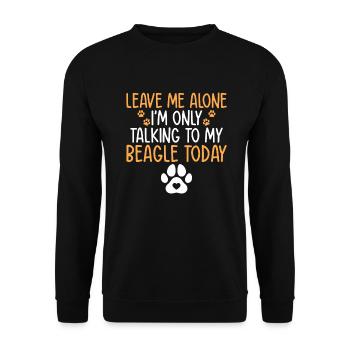 Beagle Gift Beagle Owner - Unisex Sweatshirt - black - Front - Alina (178cm) & Michal (187cm)