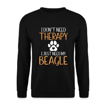 Beagle Geschenk Beagle Besitzer - Unisex Pullover - Schwarz - Vorne - Alina (178cm) & Michal (187cm)