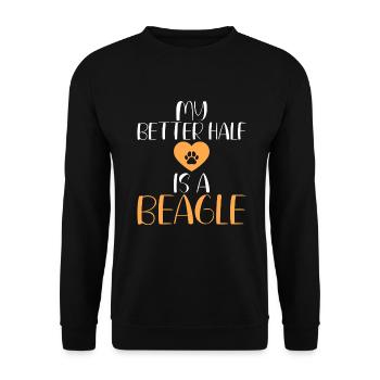 Beagle Gift Beagle Owner - Unisex Sweatshirt - black - Front - Alina (178cm) & Michal (187cm)