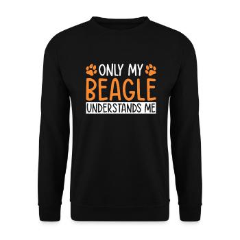 Beagle Gift Beagle Owner - Unisex Sweatshirt - black - Front - Alina (178cm) & Michal (187cm)