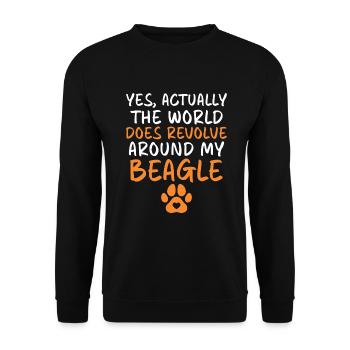 Beagle Gift Beagle Owner - Unisex Sweatshirt - black - Front - Alina (178cm) & Michal (187cm)