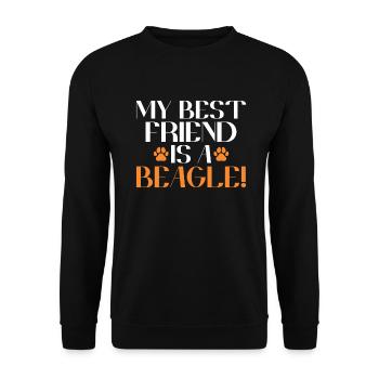 Beagle Gift Beagle Owner - Unisex Sweatshirt - black - Front - Alina (178cm) & Michal (187cm)