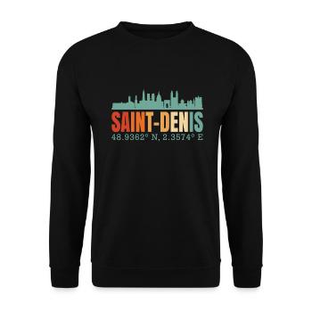 Saint-Denis - Unisex Sweatshirt - black - Front - Alina (178cm) & Michal (187cm)