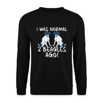 Beagle Gift Beagle Owner - Unisex Sweatshirt - black - Front - Alina (178cm) & Michal (187cm)