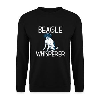 Beagle Gift Beagle Owner - Unisex Sweatshirt - black - Front - Alina (178cm) & Michal (187cm)
