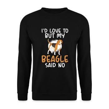 Beagle Gift Beagle Owner - Unisex Sweatshirt - black - Front - Alina (178cm) & Michal (187cm)