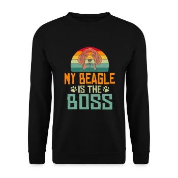 Beagle Gift Beagle Owner - Unisex Sweatshirt - black - Front - Alina (178cm) & Michal (187cm)